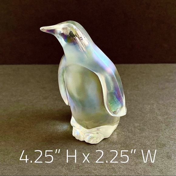 Fenton Iridescent Crystal Glass Penguin Figurine NWOT - Picture 6 of 6